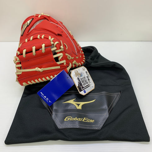 ミズノ MIZUNO グローバルエリート 軟式 大人 一般 キャッチャーミット 捕手 グローブ グラブ 右投げ 1AJCR30500 タグ付き グローブ袋付き 野球 6197