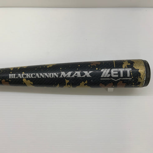 ゼット ZETT ブラックキャノンMAX 少年軟式 子ども FRP製バット BCT75980 トップバランス 中古 野球 8024