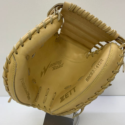 ゼット ZETT WINNINGROAD 軟式 大人 一般 キャッチャーミット 捕手 グローブ グラブ 左投げ BRCB33412R 中古品 野球 7421