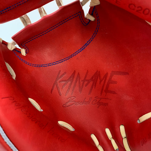 要 KANAME 軟式 大人 一般 キャッチャーミット 捕手 グローブ グラブ 右投げ TYPE-C200R 中古品 野球 6217
