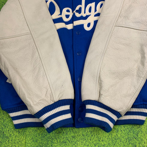 【希少品】野茂英雄 スタジャン MLB ドジャース STARTER オーセンティック Jacket Lサイズ 牛革 メンズ アウター ジャケット スターター スタジアム ジャンパー H-4462