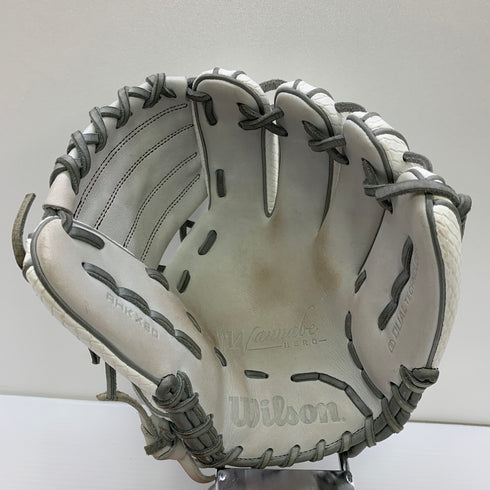 ウィルソン Wilson Wannabe Hero DUAL スネークスキン 軟式 大人 一般 内野手用 グローブ グラブ 右投げ 中古品 野球 1368
