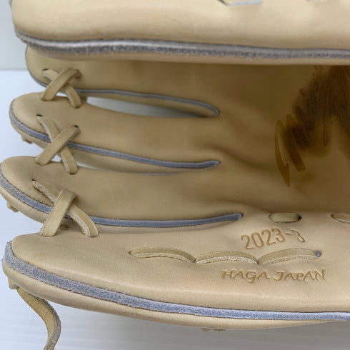 ミズノ MIZUNO ミズノプロ mizunopro HAGA製 硬式 大人 一般 投手用 グローブ ピッチャー グラブ 左投げ オーダー 中古品 野球 9199