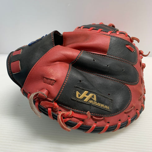 ハタケヤマ HATAKEYAMA 軟式 大人 一般 キャッチャーミット 捕手 グローブ グラブ 左投げ 中古品 野球 6329
