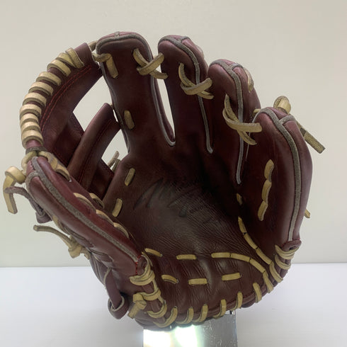 ミズノ MIZUNO ミズノプロ mizunopro HAGA製 硬式 大人 一般 内野手用 グローブ グラブ 右投げ 中古品 野球 9227