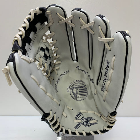 久保田スラッガー KUBOTA SLUGGER 軟式 大人 一般 外野手用 グローブ グラブ 右投げ 中古品 箱・グローブ袋付き 野球 6731