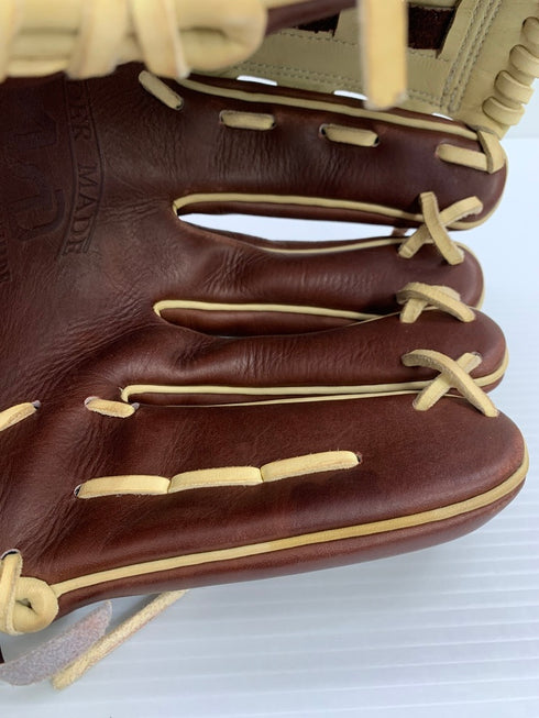 中古品 アサダスポーツ オーダー 硬式 内野手用 グローブ 刺繍入り 3877