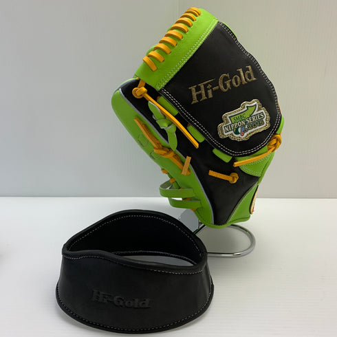 ハイゴールド HI-GOLD SMBC日本シリーズ2015 始球式用記念NPBグラブ グローブ 福岡ヤフオク!ドーム 投手用 グローブ ピッチャー グラブ 左投げ LOT-10 中古品 グローブ袋付き 野球 7391