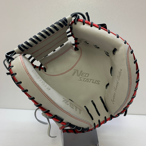 ゼット ZETT ネオステイタス 軟式 大人 一般 キャッチャーミット 捕手 グローブ グラブ 右投げ BRCB31522F タグ付き 野球 7117
