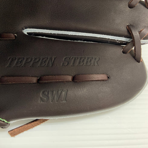 てっぺん Teppen 硬式 大人 一般 投手用 グローブ ピッチャー グラブ 右投げ SW1 中古品 グローブ袋付き 野球 6790