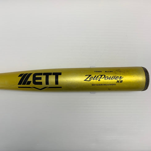 ゼット ZETT ゼットパワー 硬式 大人 一般 金属製バット BAT16384K 中古 野球 7955