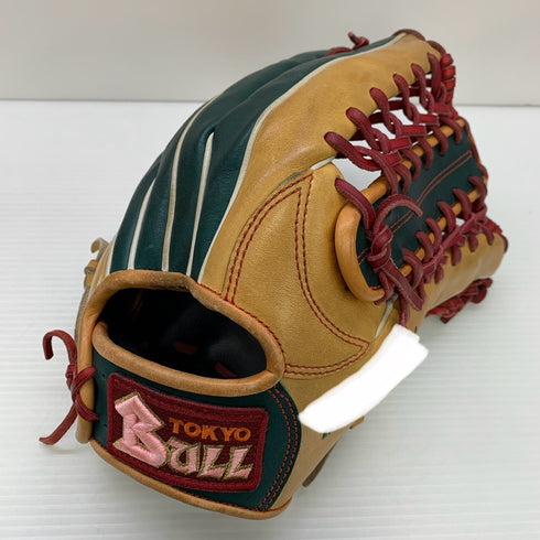 東駒 BULL TOKYO 軟式 大人 一般 内野手用 グローブ グラブ 右投げ 中古品 グローブ袋付き 野球 7153