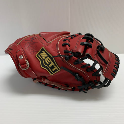 ゼット ZETT BRCB34822 軟式 大人 一般 キャッチャーミット 捕手 グローブ グラブ 右投げ 中古品 野球 サインの記入あり 8405