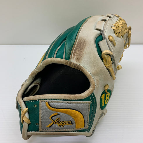 久保田スラッガー KUBOTA SLUGGER 軟式 大人 一般 内野手用 グローブ グラブ 右投げ オーダー 中古品 グローブ袋付き 野球 9824