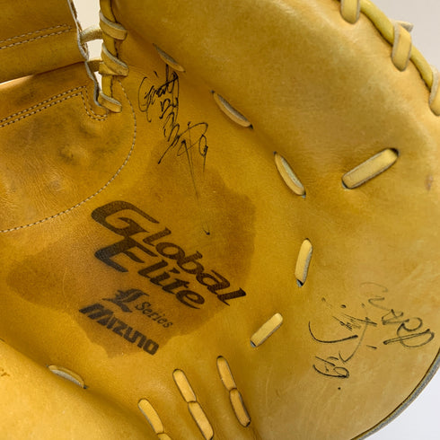 ミズノ MIZUNO グローバルエリート Global Elite HG10 硬式 大人 一般 キャッチャーミット 捕手 グローブ グラブ 右投げ 中古品 野球 9361
