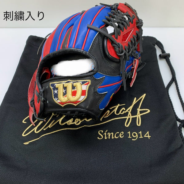 ウィルソン Wilson ベア 軟式 大人 一般 オールラウンド グローブ グラブ 右投げ 中古品 グローブ袋付き 野球 8978