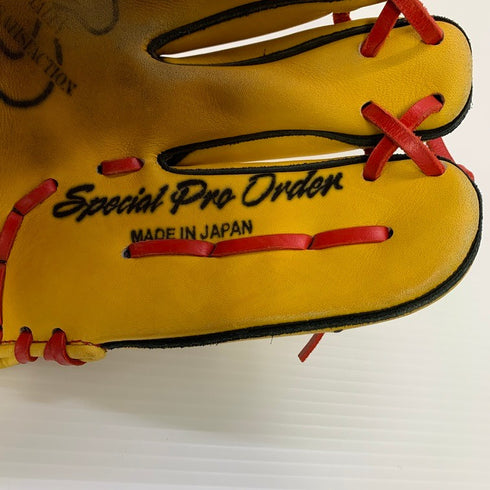 中古品 ハタケヤマ HATAKEYAMA 軟式 内野手用オーダーグロー ブ PRO-95 刺繍有り 5618