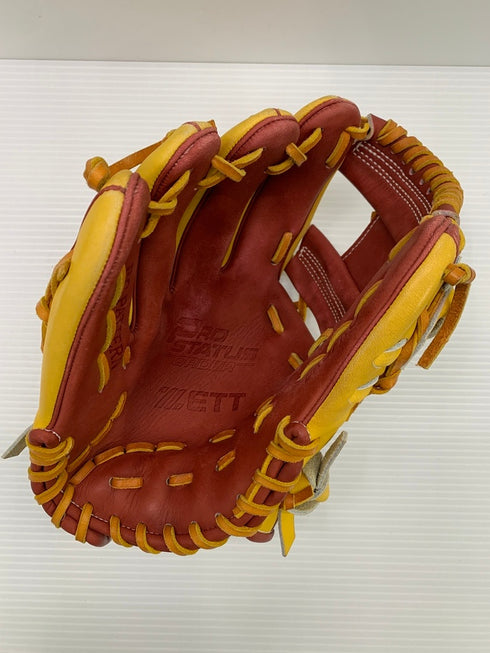 中古品 ゼット ZETT プロステイタス オーダー 軟式 内野手用グローブ BRGPRO 刺繡有り 左投げ 3679