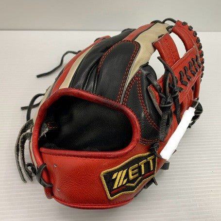 中古品 ゼット ZETT プロステイタス 軟式 内野手用オーダーグローブ 源田型 刺繍入り 4024