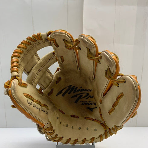 中古品 ミズノ MIZUNO ミズノプロ 軟式 内野手用オーダーグローブ 白 5821