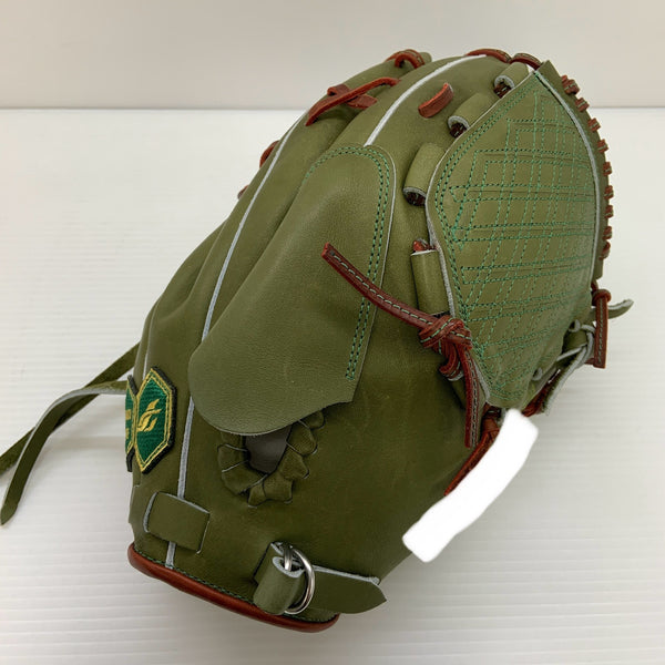 ジュンケイグラブ JUNKEI-GLOVE オリーブカラー 軟式 大人 一般 投手用 グローブ ピッチャー グラブ 右投げ JG-188AR 中古品 グローブ袋付き 野球 6013