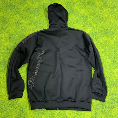 ミズノ MIZUNO 野球 スウェットパーカーストレッチスウェットフーディ Oサイズ ブラック 12JEBK7909 H-4392