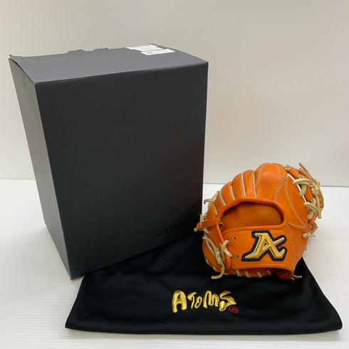 アトムズ ATOMS 日本製 硬式 大人 一般 内野手用 グローブ グラブ 右投げ 中古品 箱・グローブ袋付き 野球 7048