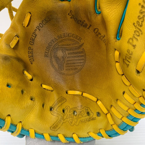 中古品 久保田スラッガー スペシャルオーダー 軟式 内野手用グローブ 刺繍入り 4128