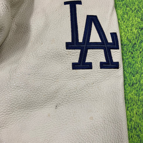 【希少品】野茂英雄 スタジャン MLB ドジャース STARTER オーセンティック Jacket Lサイズ 牛革 メンズ アウター ジャケット スターター スタジアム ジャンパー H-4462