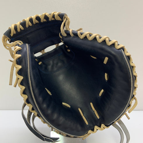カナメ 要 KANAME C100 硬式 大人 一般 キャッチャーミット 捕手 グローブ グラブ 右投げ 中古品 グローブ袋付き 野球 9354