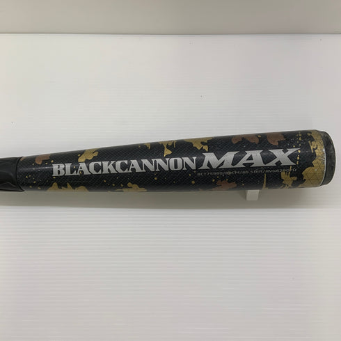 ゼット ZETT ブラックキャノンMAX 少年軟式 子ども FRP製バット BCT75980 トップバランス 中古 野球 8024