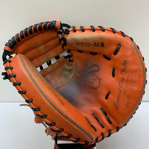 ハタケヤマ HATAKEYAMA PRO-M8 硬式 大人 一般 キャッチャーミット 捕手 グローブ グラブ 右投げ オーダー 中古品 野球 1080
