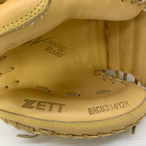 ゼット ZETT WINNINGROAD 軟式 大人 一般 キャッチャーミット 捕手 グローブ グラブ 左投げ BRCB33412R 中古品 野球 7421