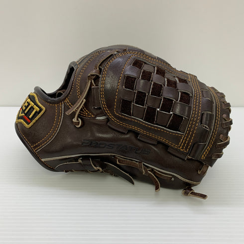 ゼット ZETT プロステイタス 硬式 大人 一般 内野手用 グローブ グラブ 右投げ BPROG566 中古品 グローブ袋付き 野球 6251