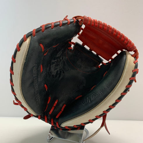 ハタケヤマ HATAKEYAMA 軟式 大人 一般 キャッチャーミット 捕手 グローブ グラブ 左投げ 中古品 野球 6329
