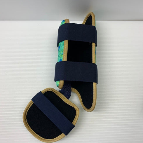 ミズノ MIZUNO ミズノプロ フットガード 左足右打者用 2025セレクションモデル ブルー グリーン×ゴールド 硬式 軟式 野球 ソフトボール 1DJLG025 4248