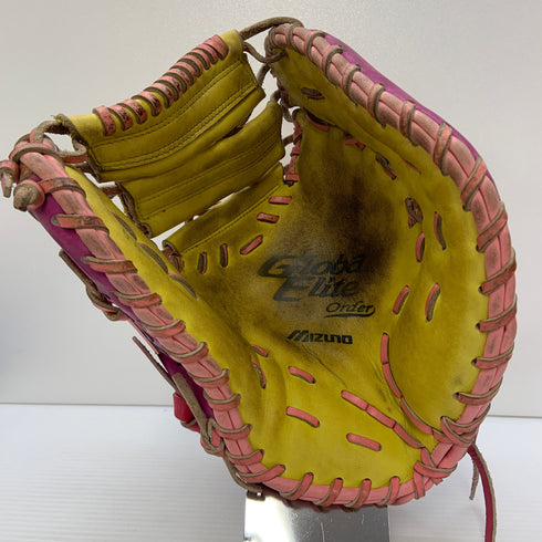 ミズノ MIZUNO グローバルエリート オーダー 軟式 大人 一般 ファーストミット 一塁手 グローブ グラブ 右投げ 中古品 野球 7238