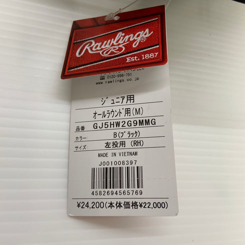 ローリングス Rawlings HOH GJ5HW2G9MMG 少年軟式 子ども オールラウンド グローブ グラブ 左投げ タグ付き 野球 8374