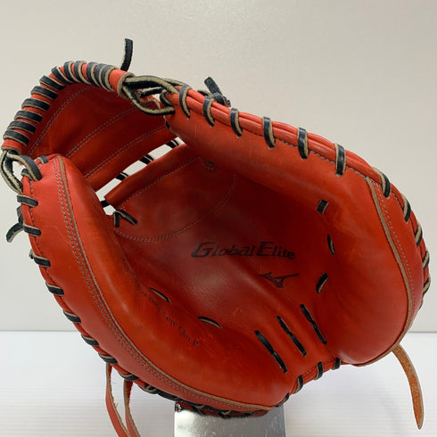 ミズノ MIZUNO グローバルエリート 軟式 大人 一般 キャッチャーミット 捕手 グローブ グラブ 右投げ 中古品 野球 7386