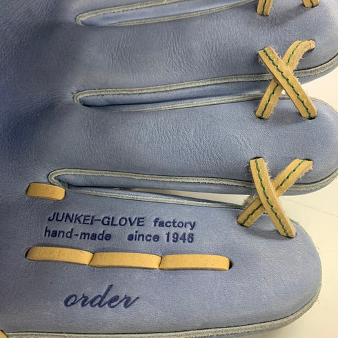 中古品 ジュンケイグラブ JUNKEI-GLOVE オーダー 限定 軟式 投手用グローブ JG-108AR 刺繍有り 5329