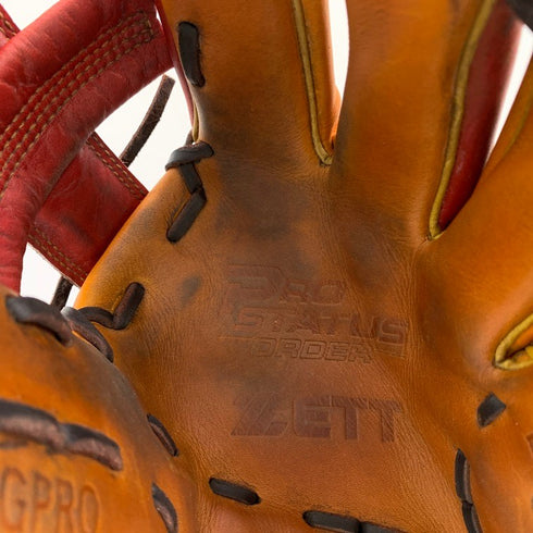 中古品 ゼット ZETT プロステイタス 軟式 内野手用オーダーグローブ 刺繍有り 4220