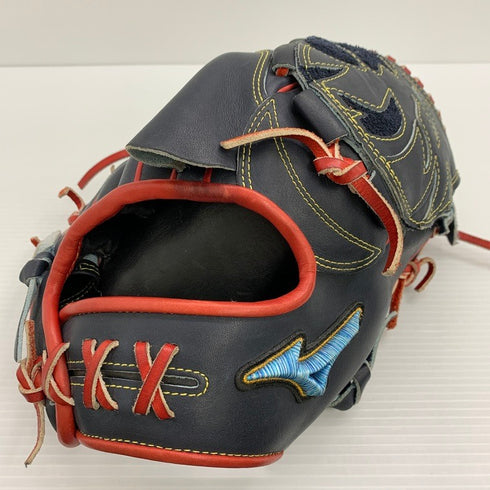 中古品 ミズノ MIZUNO ミズノプロ 軟式 投手用グローブ オーダー 耕作印 4815