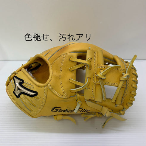 ミズノ MIZUNO グローバルエリート 軟式 大人 一般 内野手用 グローブ グラブ 右投げ 中古品 野球 6292