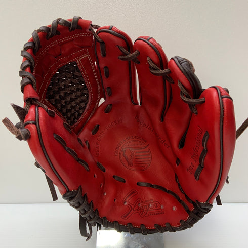 久保田スラッガー KUBOTA SLUGGER 軟式 大人 一般 投手用 グローブ ピッチャー グラブ 右投げ 24MS 中古品 グローブ袋付き 野球 6393