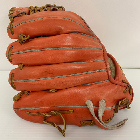 ハイゴールド HI-GOLD 硬式 大人 一般 内野手用 グローブ グラブ 右投げ 中古品 刺繡入り 野球 9594