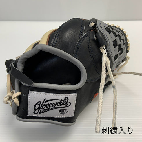 グラブワークス GLOVEWORKS ゲームデイ 軟式 大人 一般 内野手用 グローブ グラブ 右投げ GO91 中古品 野球 8353