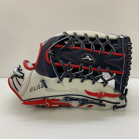 ミズノ MIZUNO ミズノプロ オーダー 硬式 大人 一般 外野手用 グローブ グラブ 右投げ 中古品 グローブ袋付き 野球 6803