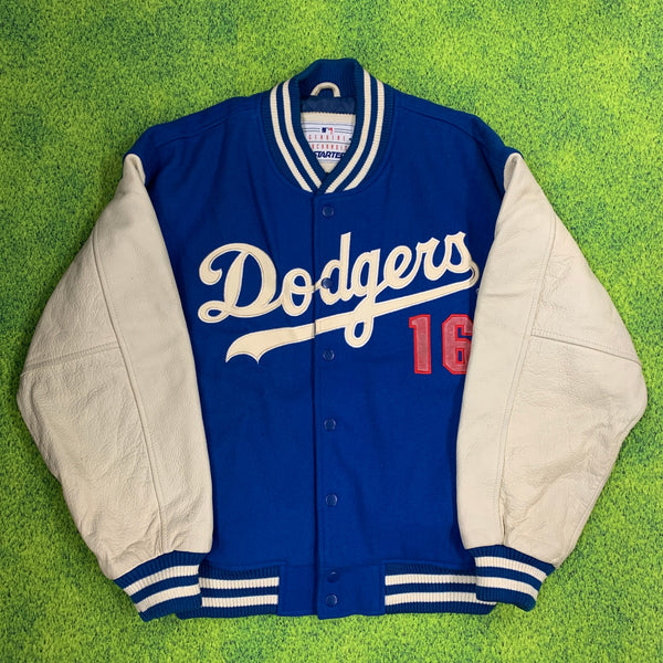 【希少品】野茂英雄 スタジャン MLB ドジャース STARTER オーセンティック Jacket Lサイズ 牛革 メンズ アウター ジャケット スターター スタジアム ジャンパー H-4462