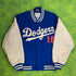 【希少品】野茂英雄 スタジャン MLB ドジャース STARTER オーセンティック Jacket Lサイズ 牛革 メンズ アウター ジャケット スターター スタジアム ジャンパー H-4462