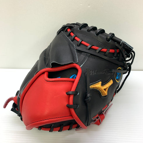 ミズノ MIZUNO ミズノプロ mizunopro HAGA 軟式 大人 一般 キャッチャーミット 捕手 グローブ グラブ 右投げ オーダー 中古品 グローブ袋付き 野球 1087